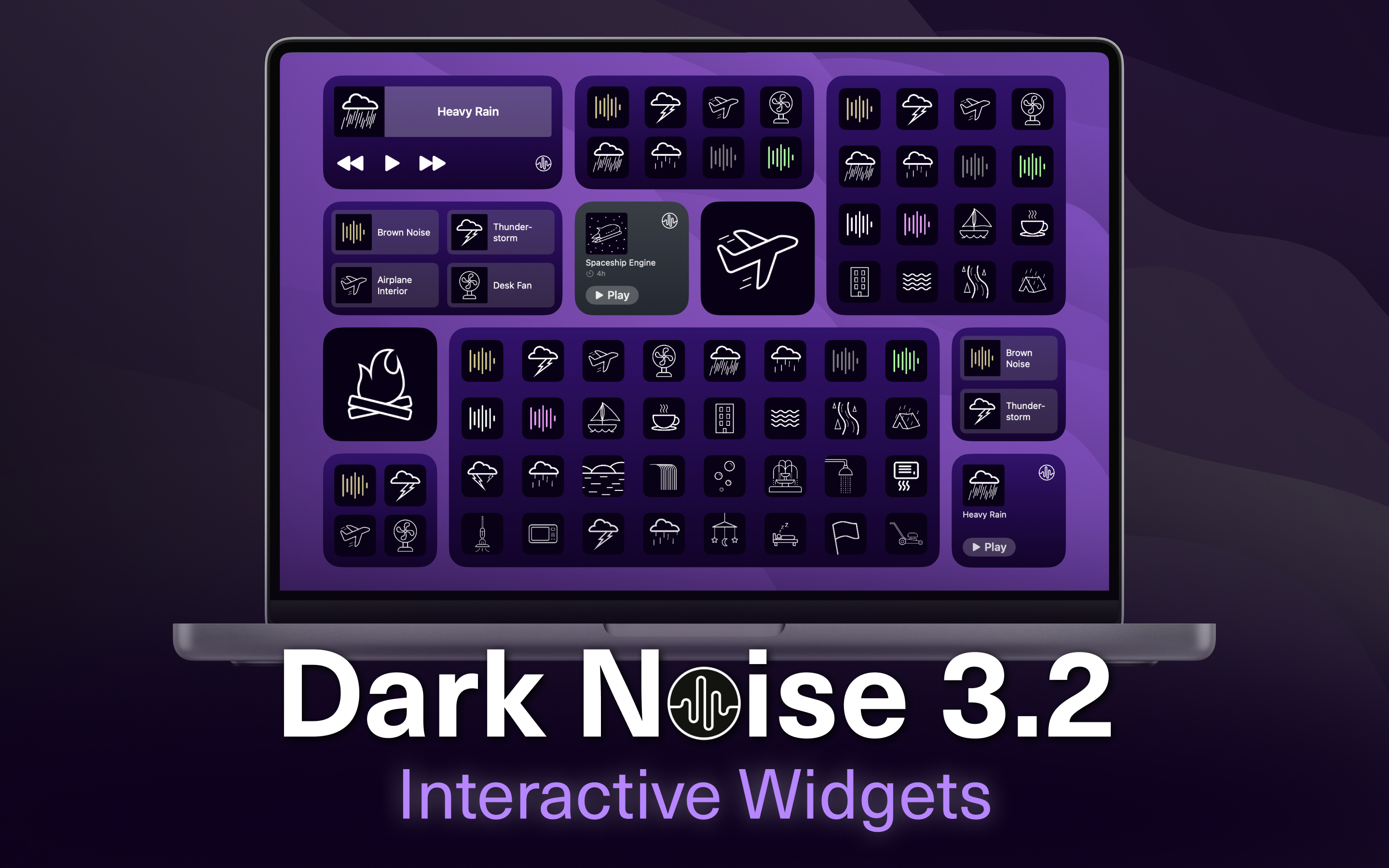 Dark Noise Interactive Widgets