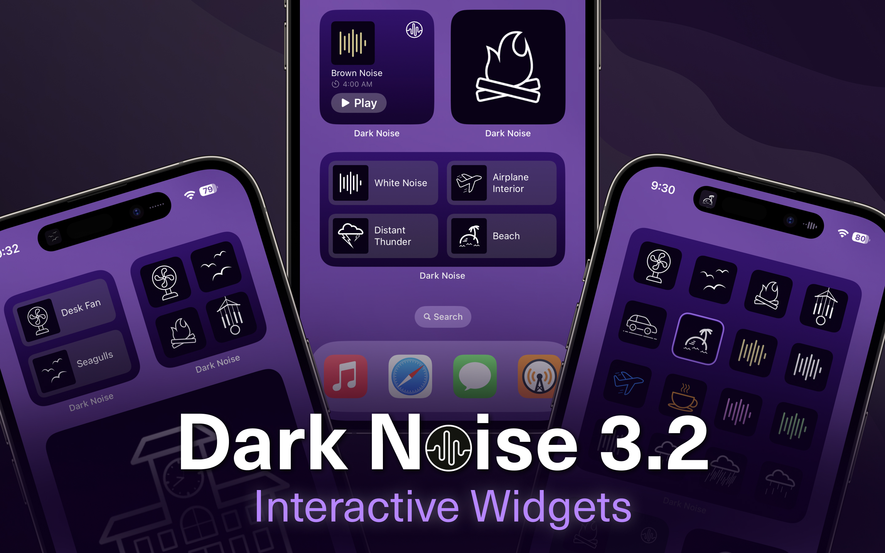 Dark Noise Interactive Widgets