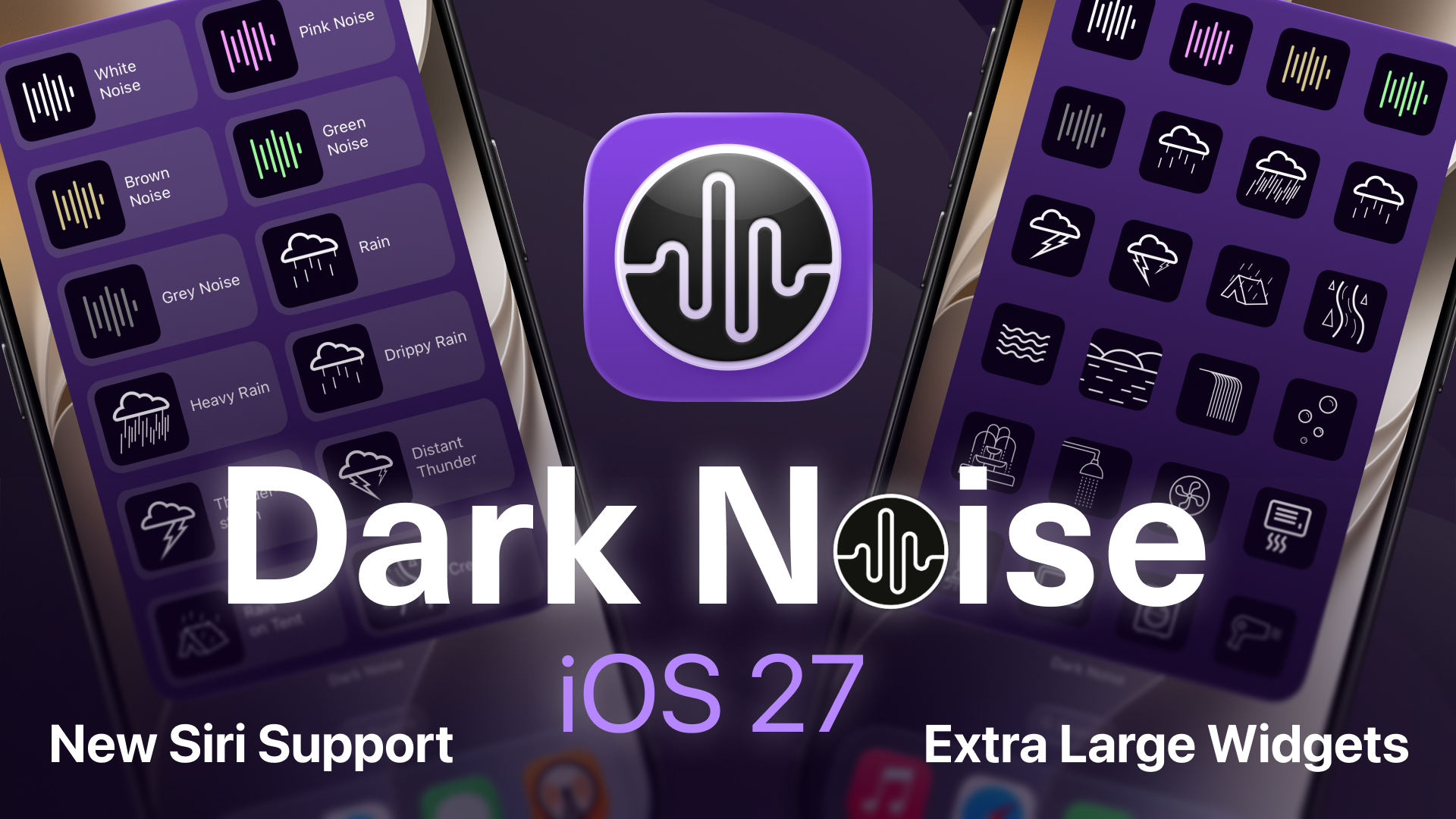 Dark Noise 3.6 for iOS 27 with new Siri support and extra large widgets